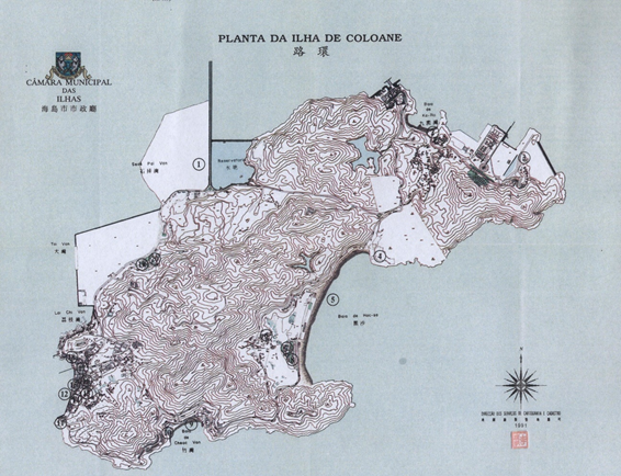 COLOANE Mapa Turístico 1991Planta da ilha
