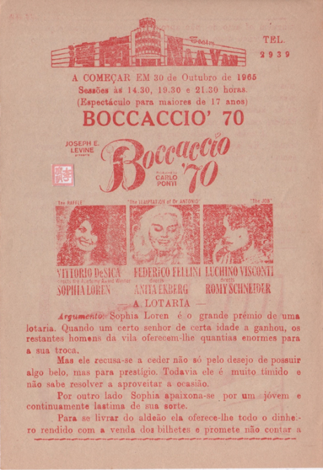 Teatro Nam Vam 30OUT1965 Boccaccio 70