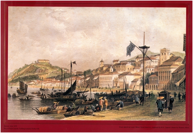 19th Century Macau Prints - Praia Grande THOMAS ALLOM