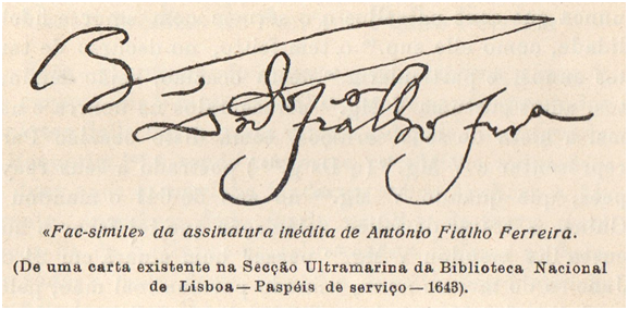 A Aclamação del Rei D. João IV em Macau assinatura de Ant. F. Ferreira